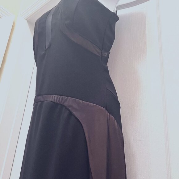 Honey & Rosie Long Maxie Black Sheer Dress-Formal-Size Medium-Black/Nude-Stretch - Picture 8 of 16